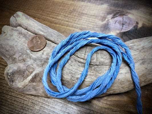 Side-Stitched Silk Ribbon - Sky Blue