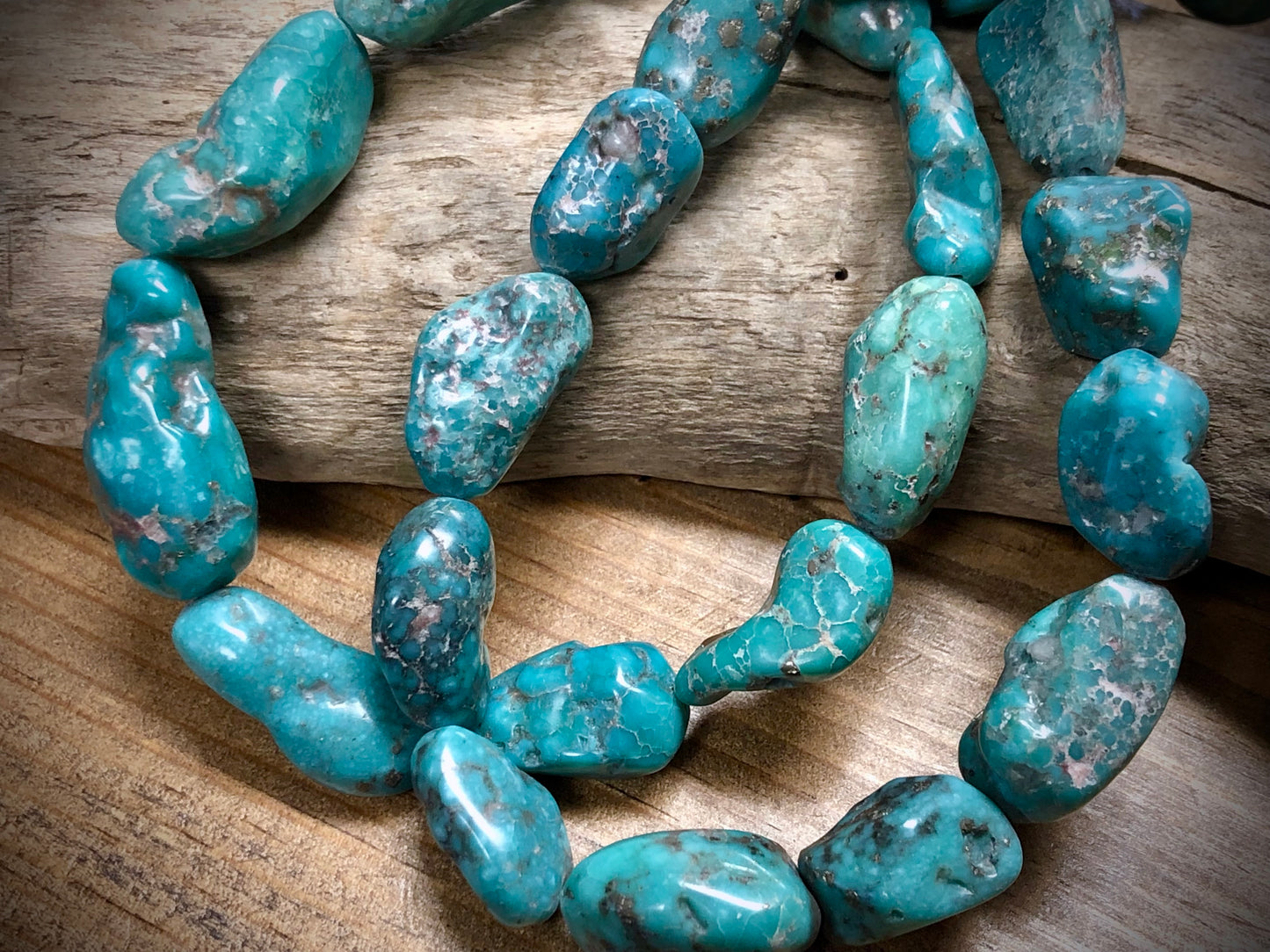 Hubei Turquoise Nuggets - Stabilized - 15mm to 30mm - 16"