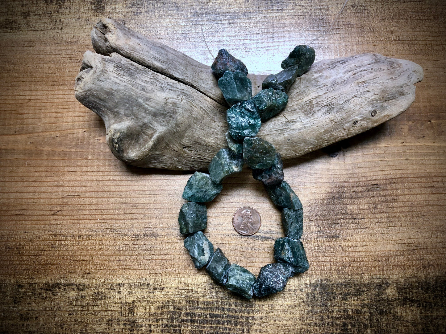Rough Green Kyanite (Coated) - 20mm to 25mm - 15"