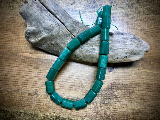 Amazonite Faceted Barrels - 18mm x 14mm - 15.5"