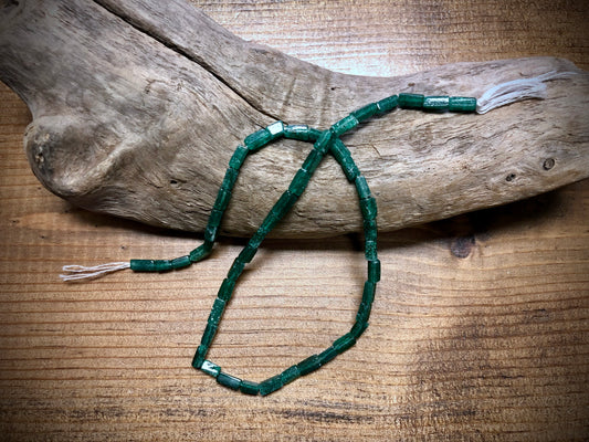 Green Aventurine Strand - Rectangles - 6mm to 8mm - 14"