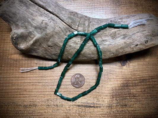 Green Aventurine Strand - Rectangles - 6mm to 8mm - 14"