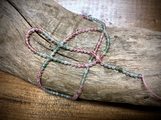 Strawberry Quartz Faceted Rounds Bead Strand - 2mm - 15.5"