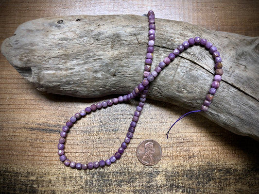 Phosphosiderite Faceted Cubes - 4mm - 15.5"