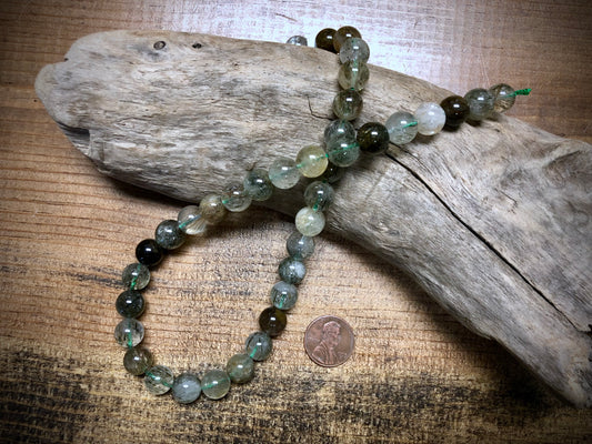 Green Tourmaline Quartz Rounds - 10mm - 16"