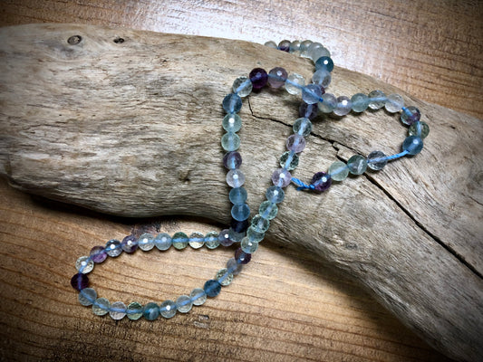 Fluorite Faceted Rounds - 6mm - 15.5"