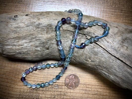 Fluorite Faceted Rounds - 6mm - 15.5"