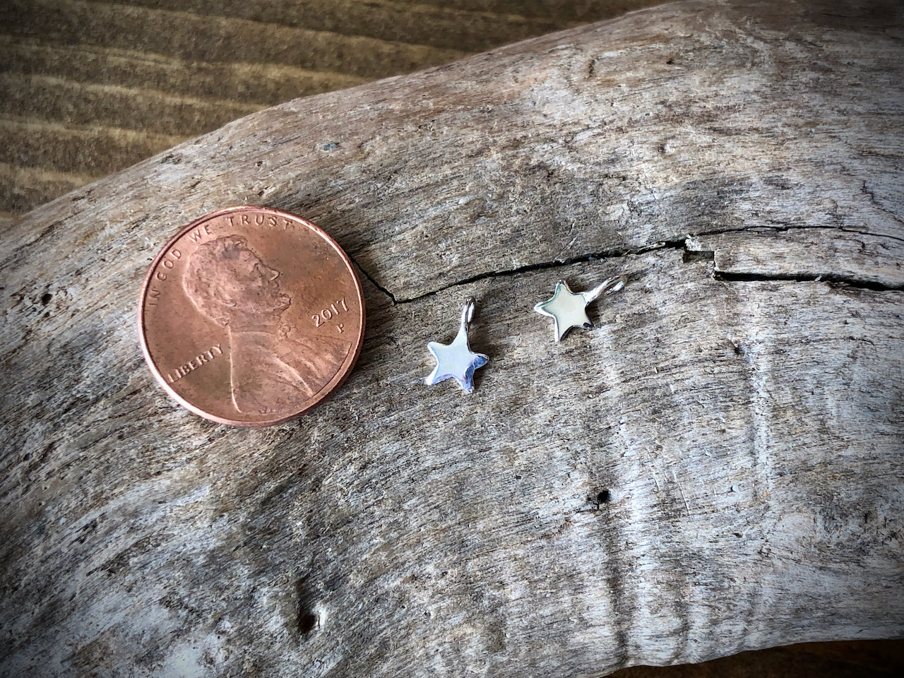Sterling Tiny Star Dangle Charm