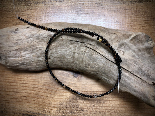 Black Onyx Rounds - 3mm - 15.5"