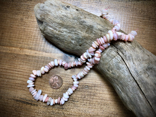 Peruvian Pink Opal Smooth Chips - 7mm - 15.5"