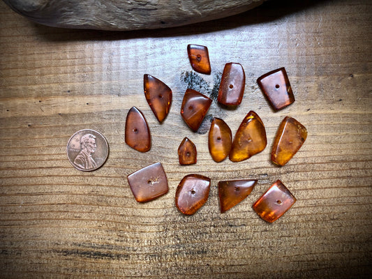 Lithuanian Amber Beads - Orange