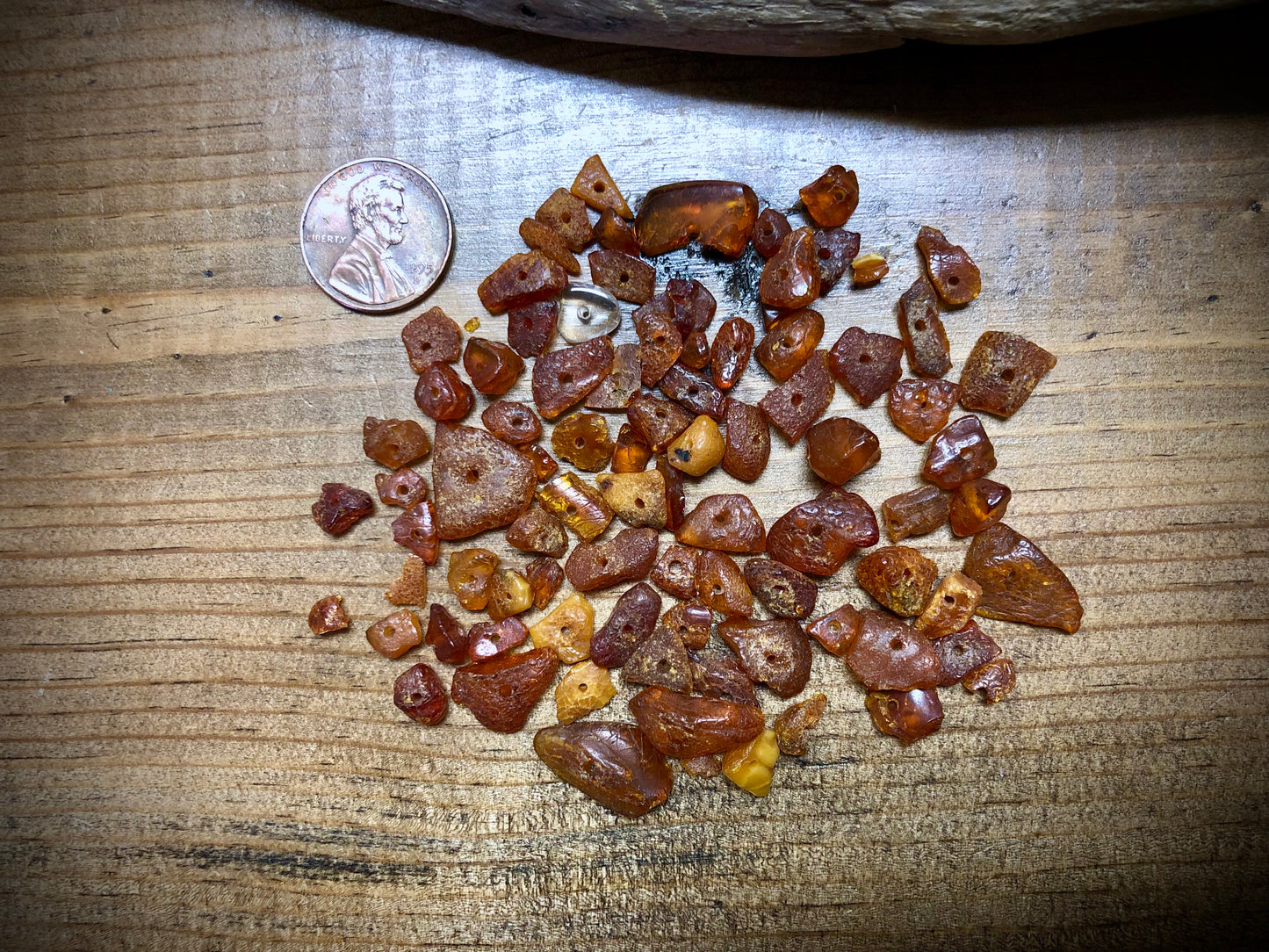 Lithuanian Amber Beads - Orange Chips