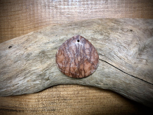 Brown Zebra Jasper Stone Pendant - Pear