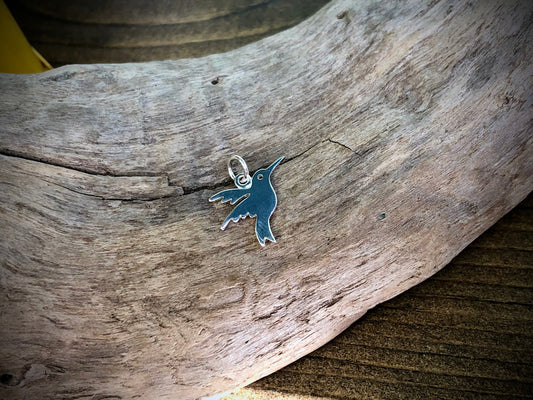Sterling Hummingbird Charm