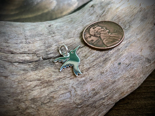 Sterling Hummingbird Charm