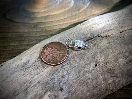Sterling Bird Skull Charm