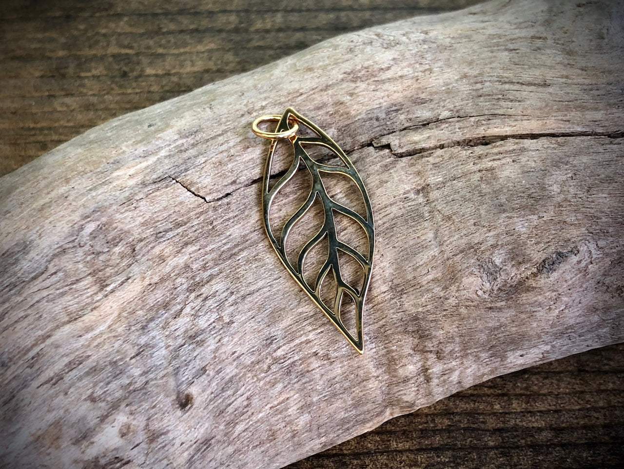 Leaf Pendant - Bronze