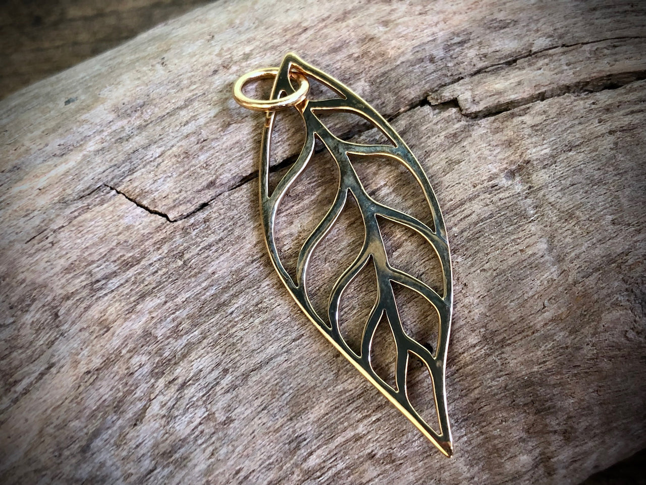 Leaf Pendant - Bronze