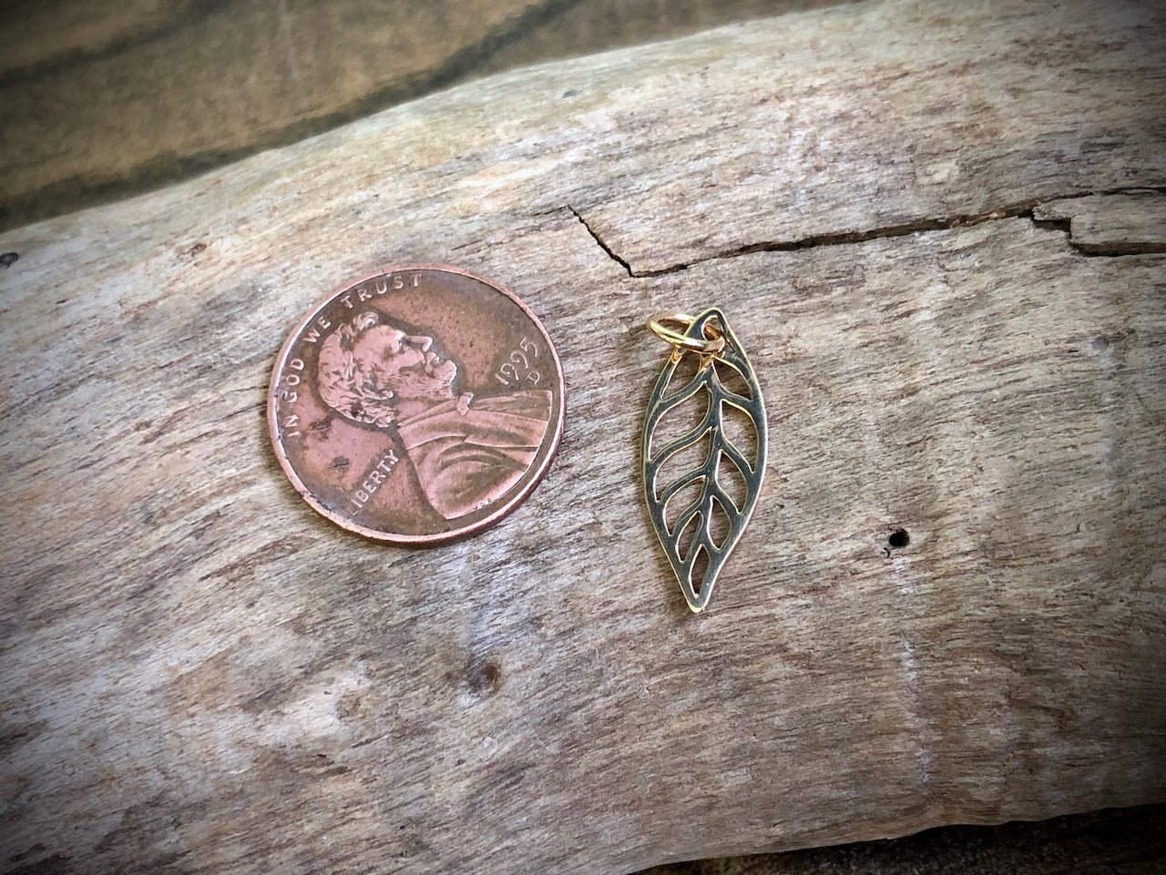 Bronze Leaf Charm