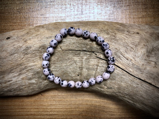 Druk Czech Glass - Light Purple Speckled Rounds - 6mm