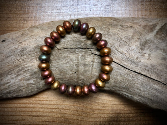 Czech Glass - Metallic Autumn Mix Rondelles - 6mm x 8mm