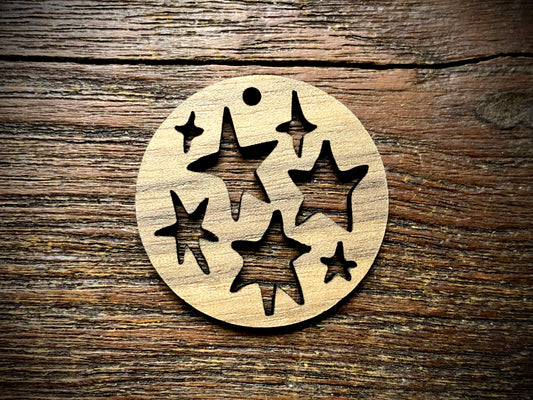 Wooden Pendant—Stars Cut-Out - 3950