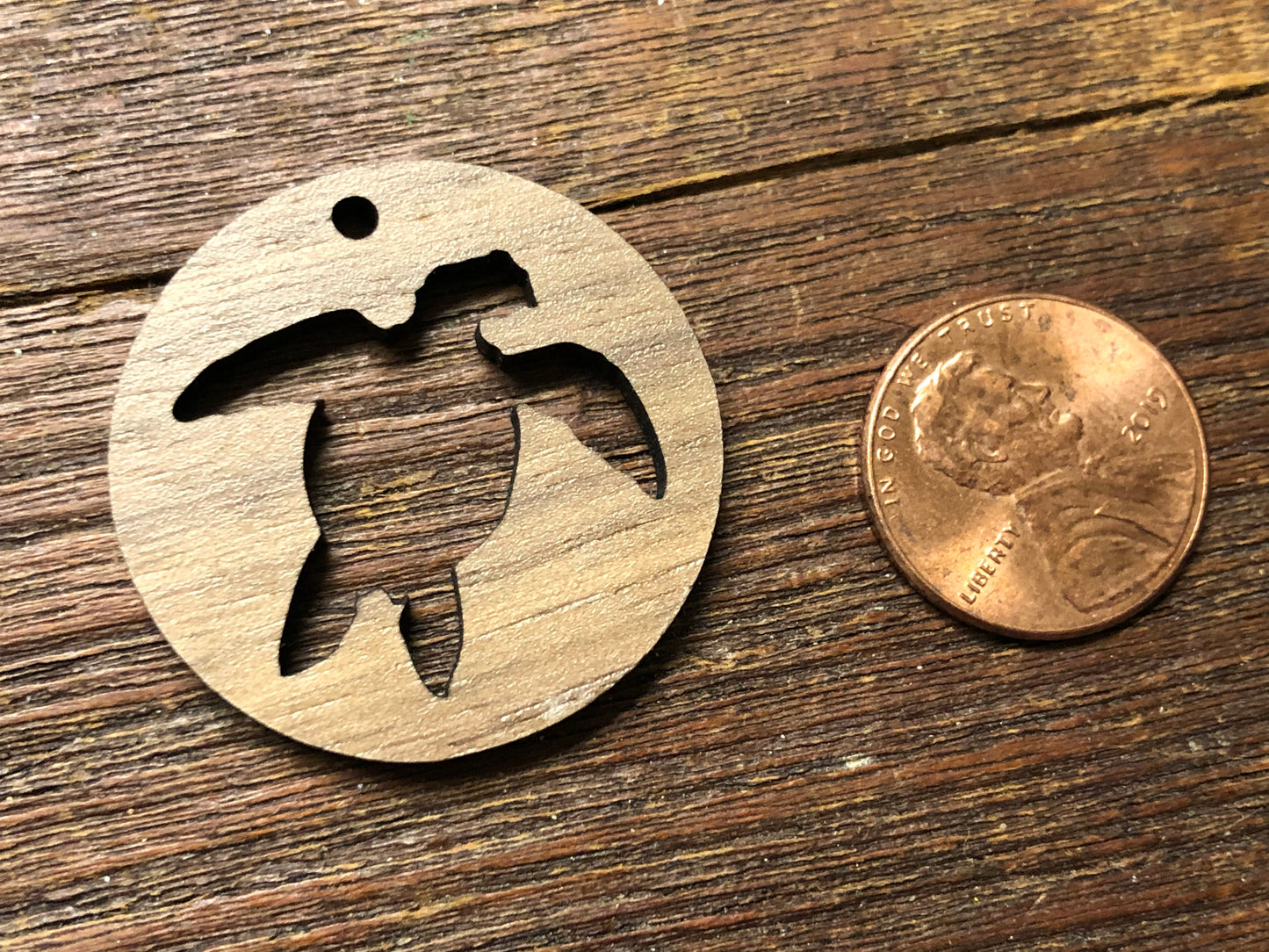 Wooden Pendant—Sea Turtle Cut-Out - 4301