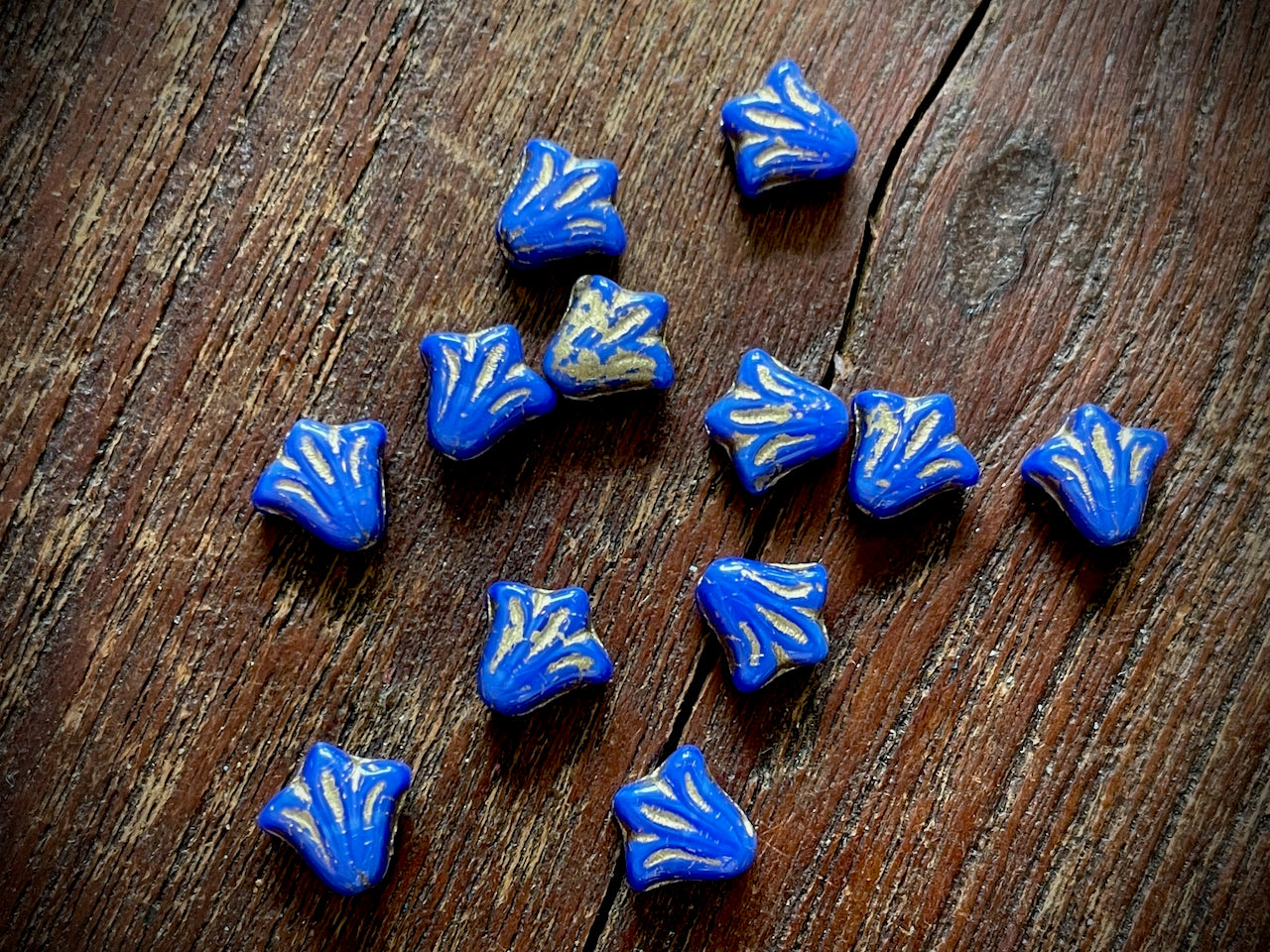 Lily Flower Czech Glass Beads