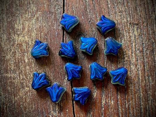 Lily Flower Czech Glass Beads