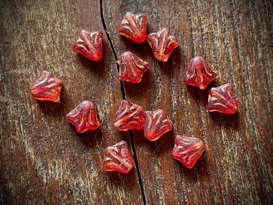 Lily Flower Czech Glass Beads