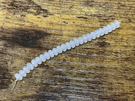 Gem Cut Rondelle Czech Glass Beads