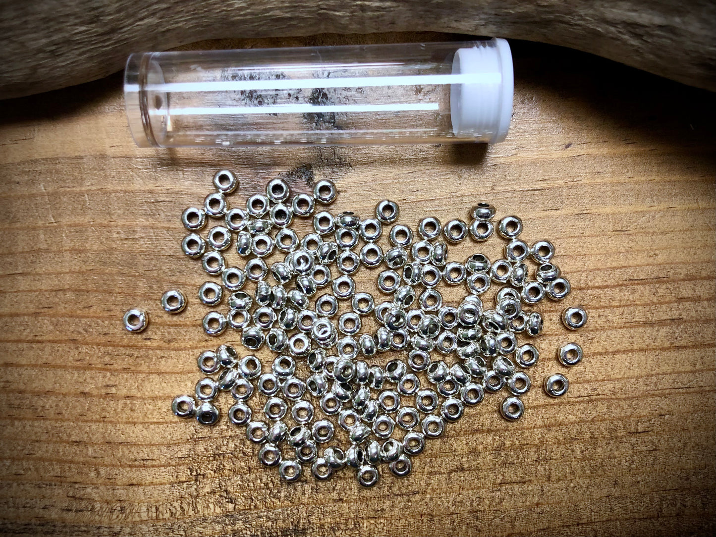 Pewter Spacers Set - 2mm x 4mm Donuts