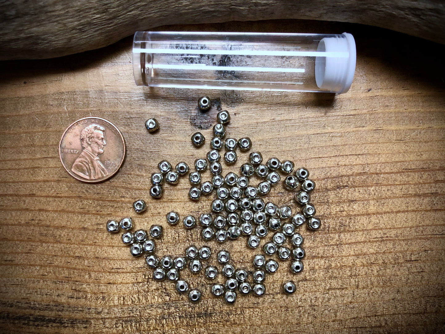 Pewter Spacers Set - 3mm Dimpled Rounds