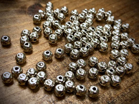 Pewter Spacers Set - 3mm Dimpled Rounds