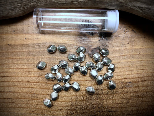 Pewter Spacers Set - 5mm x 7mm Vertical Nuggets