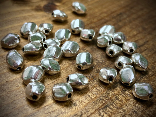 Pewter Spacers Set - 5mm x 7mm Vertical Nuggets