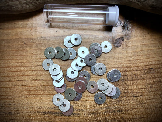 Pewter Spacers Set - 1mm x 10mm Washers