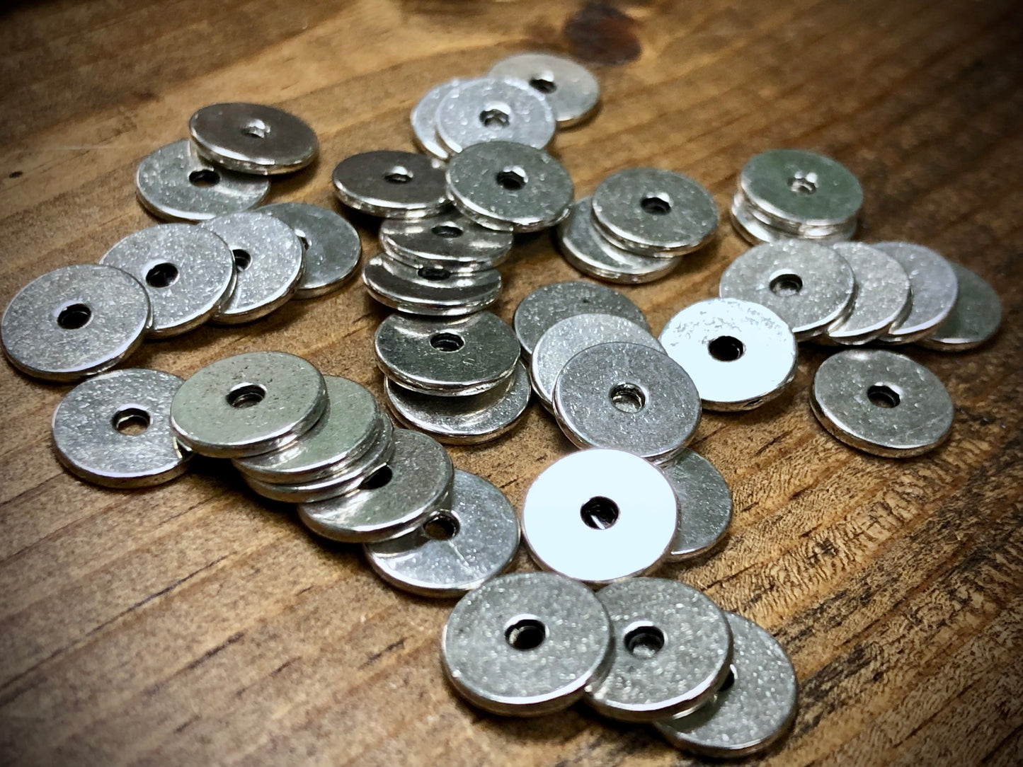 Pewter Spacers Set - 1mm x 10mm Washers