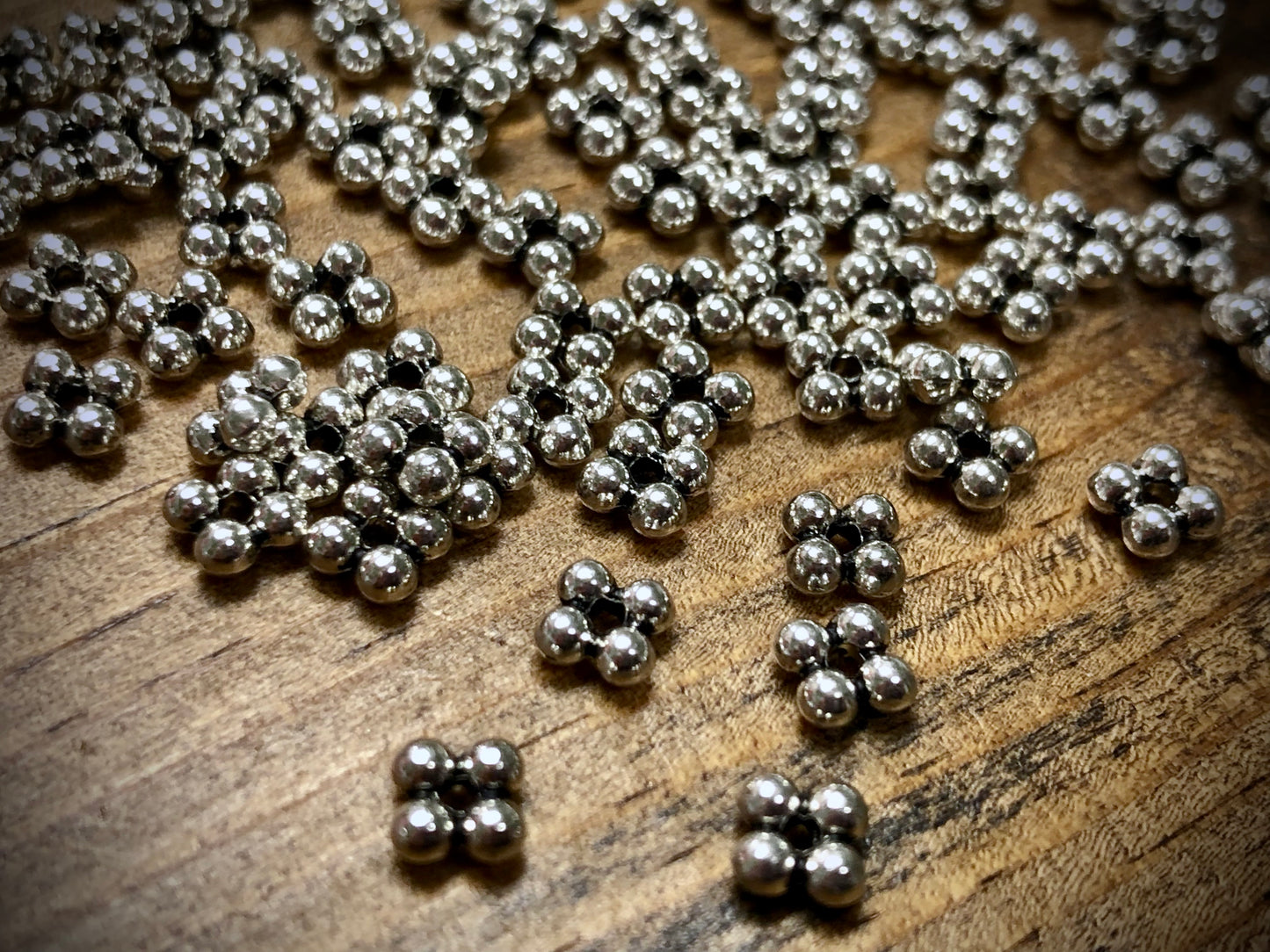 Pewter Spacers Set - 2mm x 5mm Ball Donuts