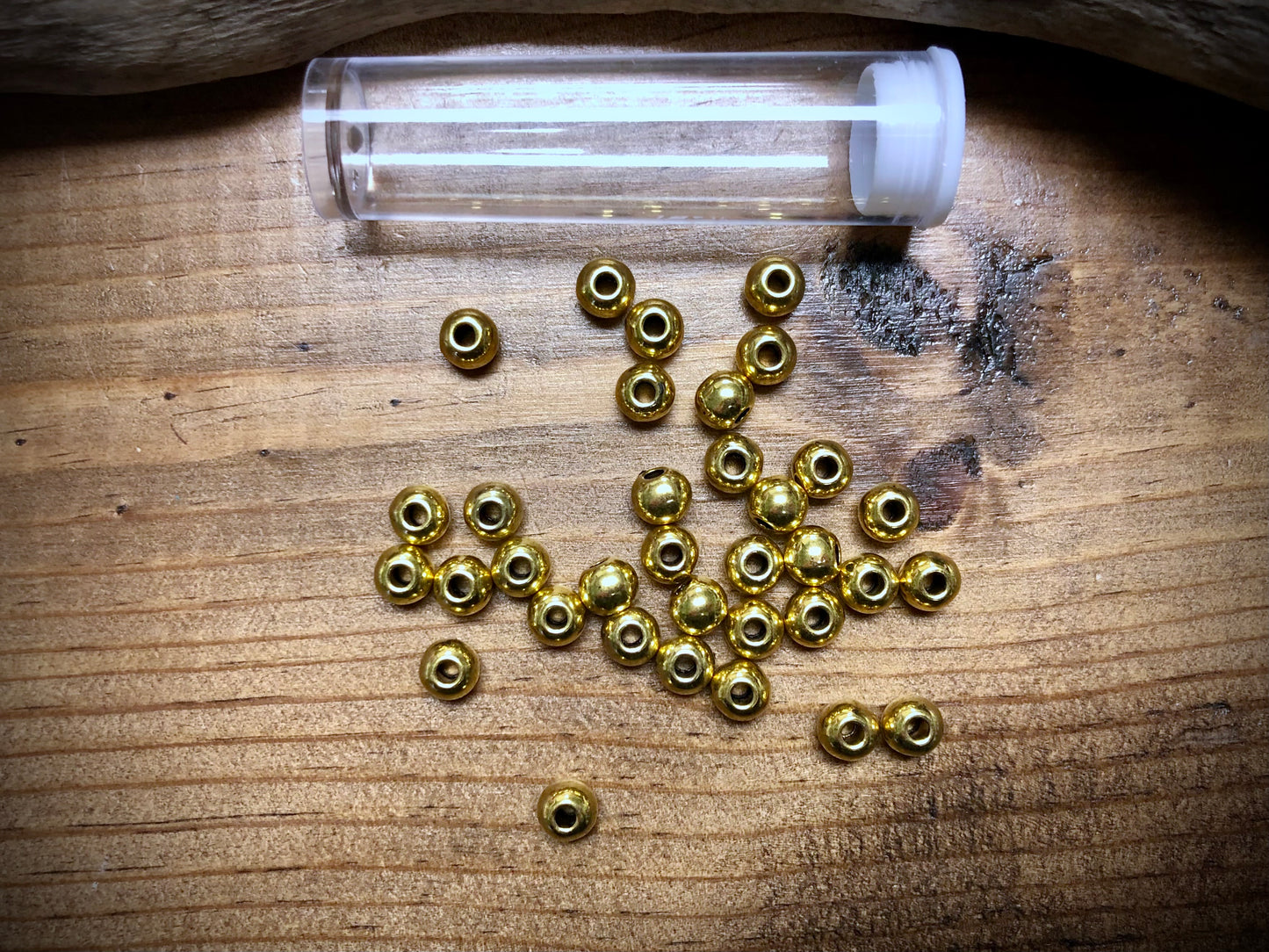 Gold Tone Pewter Spacers Set - 6mm Rounds