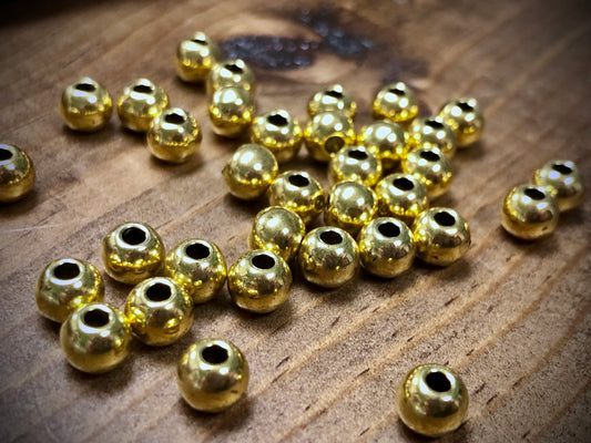 Gold Tone Pewter Spacers Set - 6mm Rounds