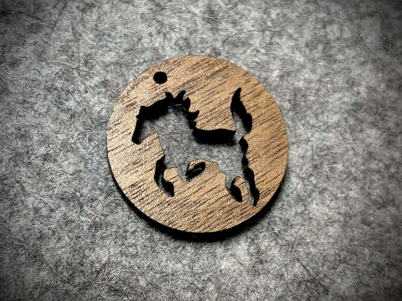 Mini Wooden Pendant/Charm—Horse Cut-Out