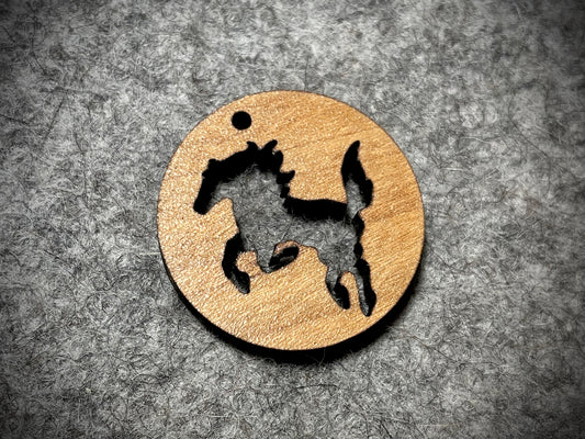 Mini Wooden Pendant/Charm—Horse Cut-Out