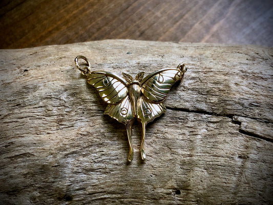 Bronze Luna Moth Pendant