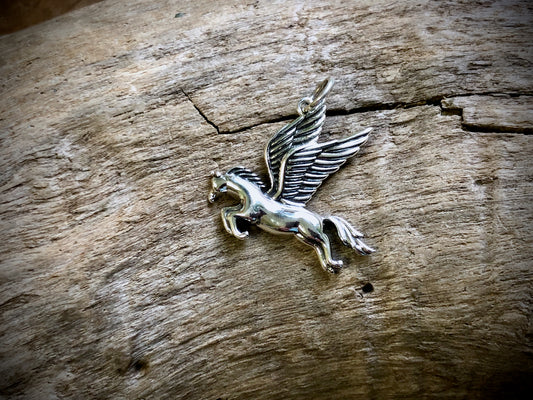 Silver Pegasus Charm