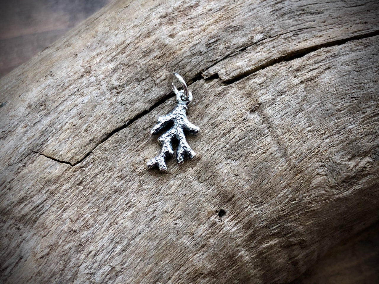 Sterling Tiny Coral Branch Charm