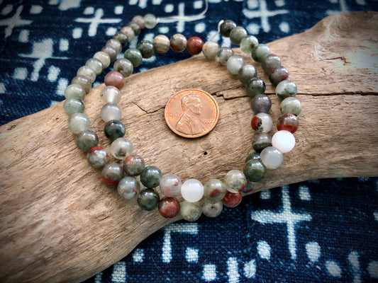 Mixed Agate Rounds Gemstone Bead Strand - 6mm - 15.5”