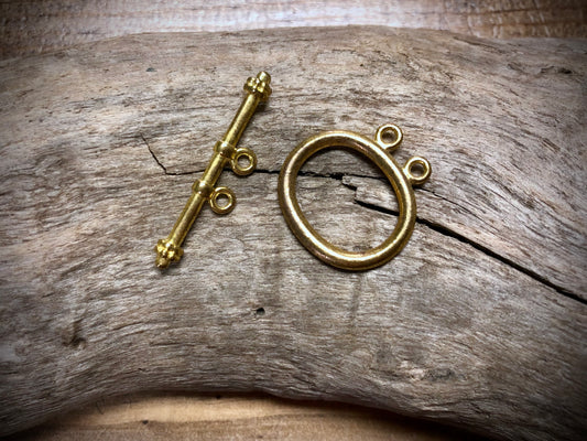 Double Strand Toggle Set - Gold Tone