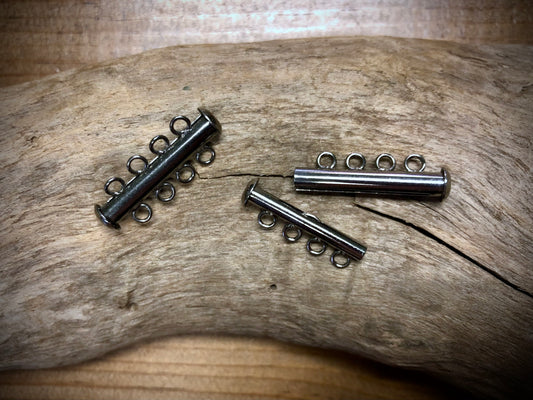 Quad Strand Side Clasp - Gunmetal