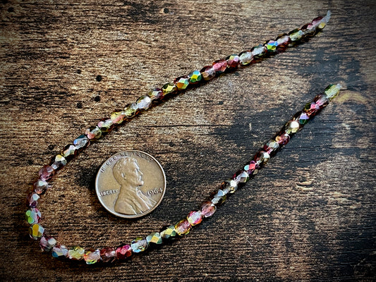 Fire Polished Czech Glass Strand